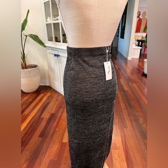 Edit by Nine NWT Elegant Gray Metallic Women's Skirt - Picture 5 of 5